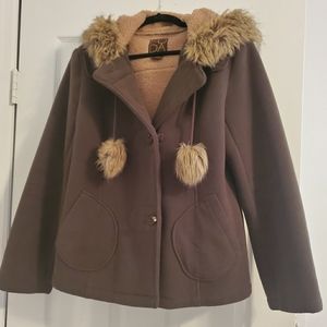 Warm coat olive green
